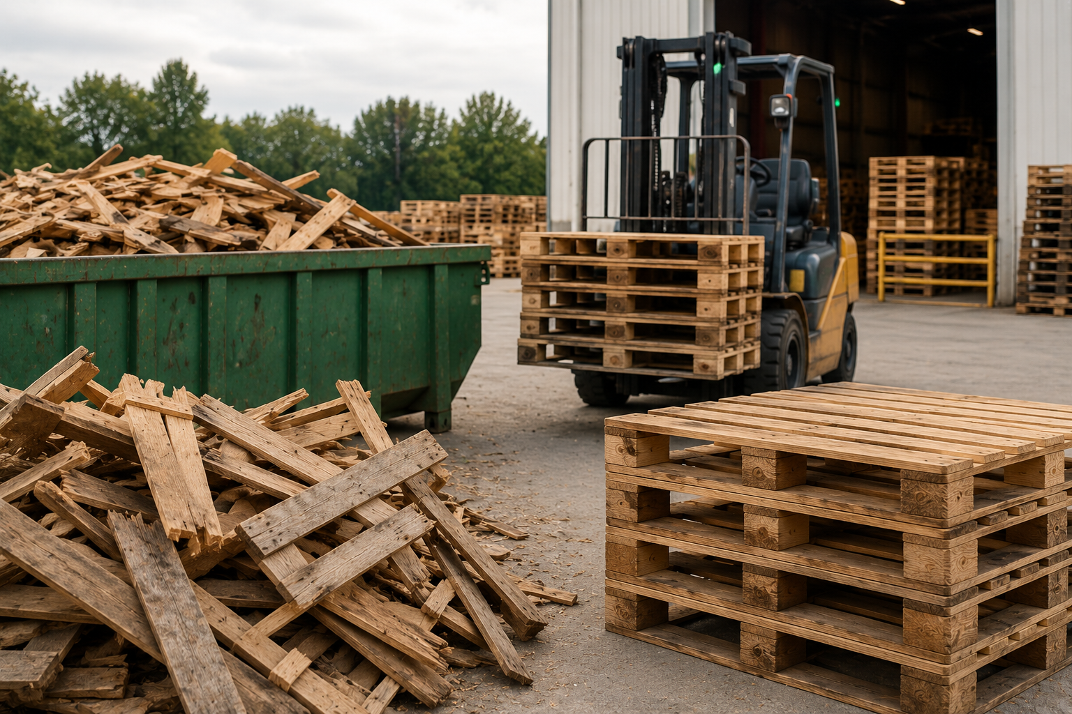 Wood pallet recycling