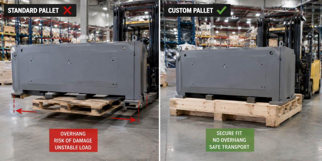 Custom pallet vs standard pallet comparison